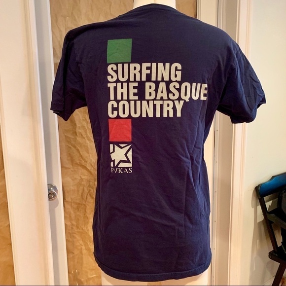 PUKAS | Surfing The Basque Country Black Graphic T Shirt Youth 16 Adult Small - Picture 2 of 6